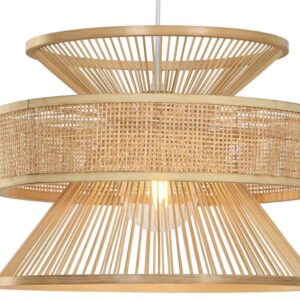 Lámpara de techo bambú ratán