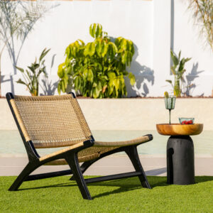 Butaca Teca ratán negro