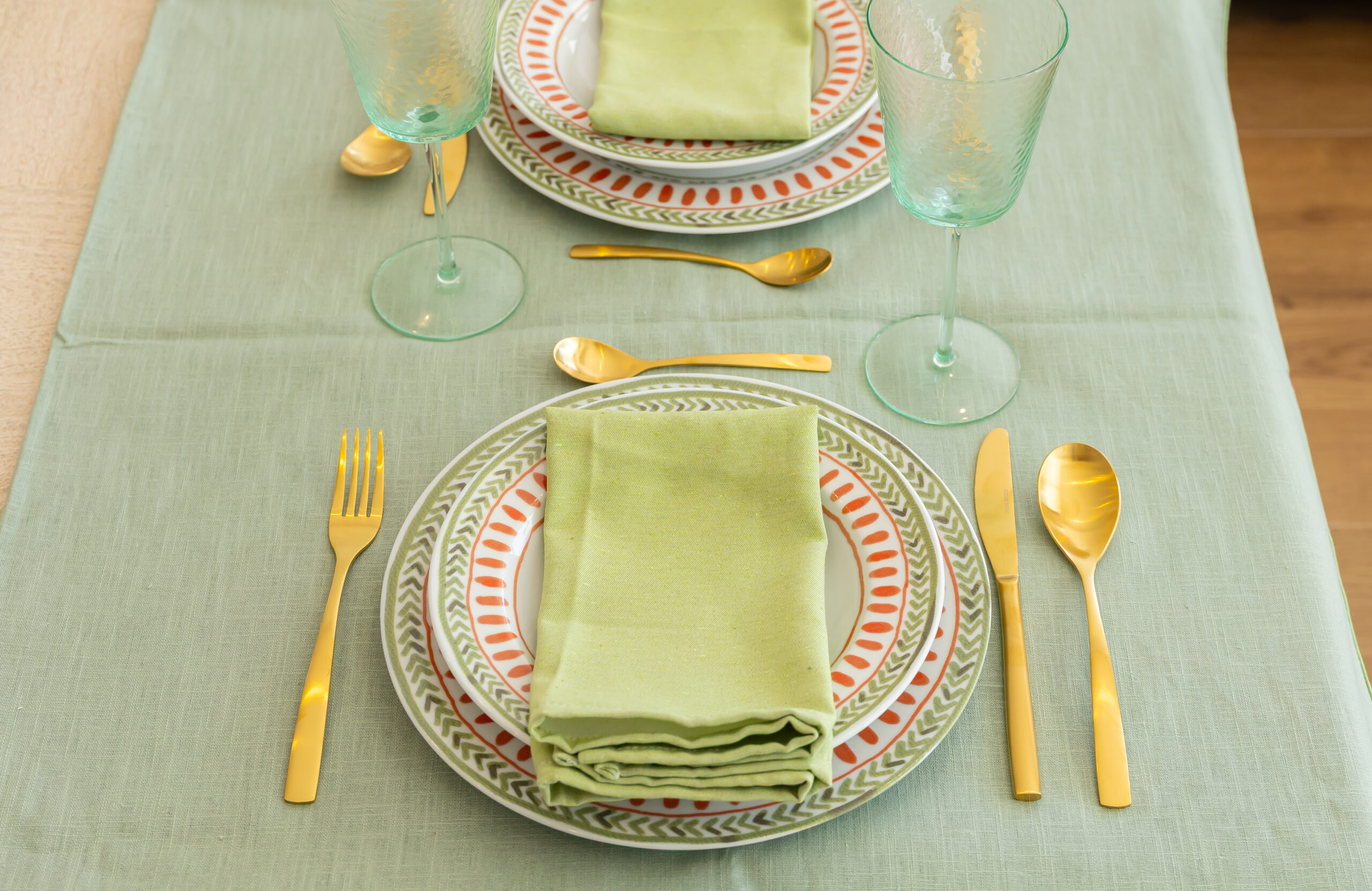 Servilletas maglia pistacho liso (pack 2 unidades) - Imagen 2