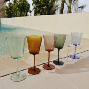 Copas de cristal alice colores