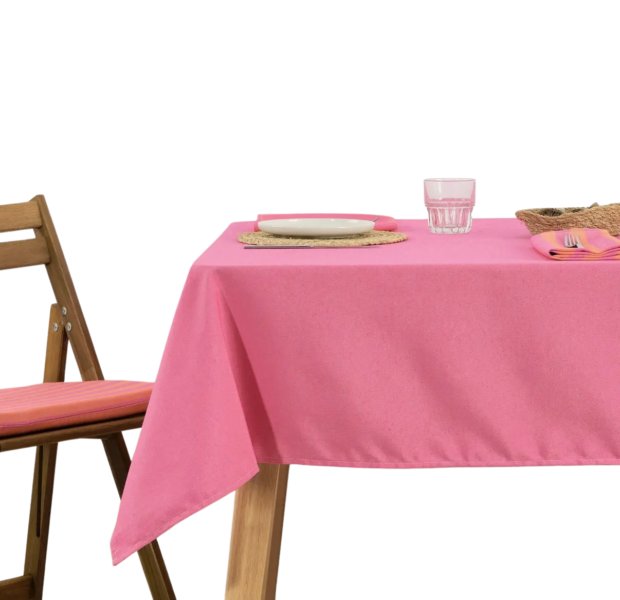 Mantel de tela jacquard fucsia - Imagen 5