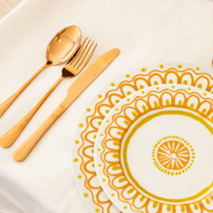 Cubiertos Bronce Siena – Set 24 piezas