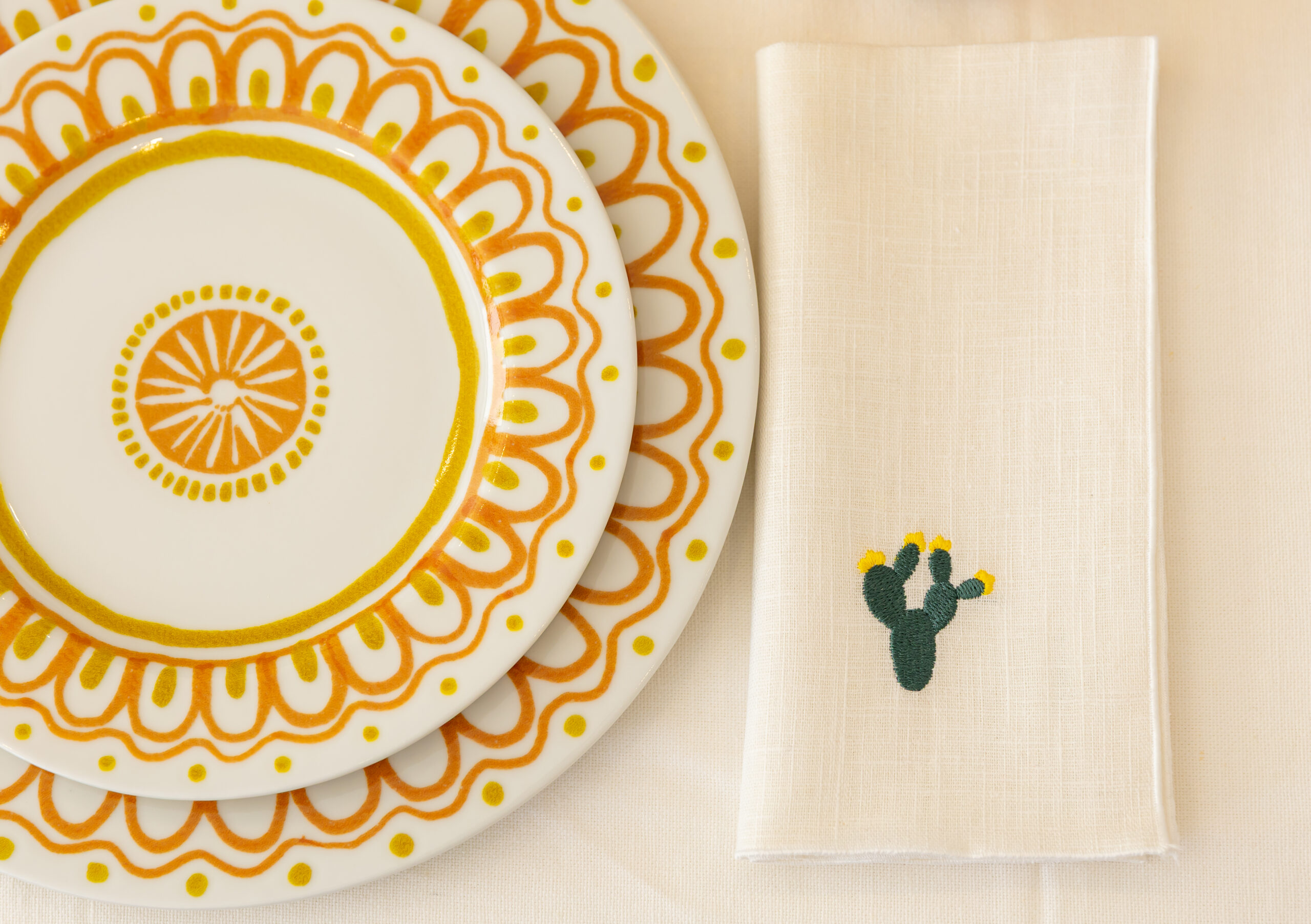 Servilletas de puro lino CACTUS (pack 4) - Imagen 3