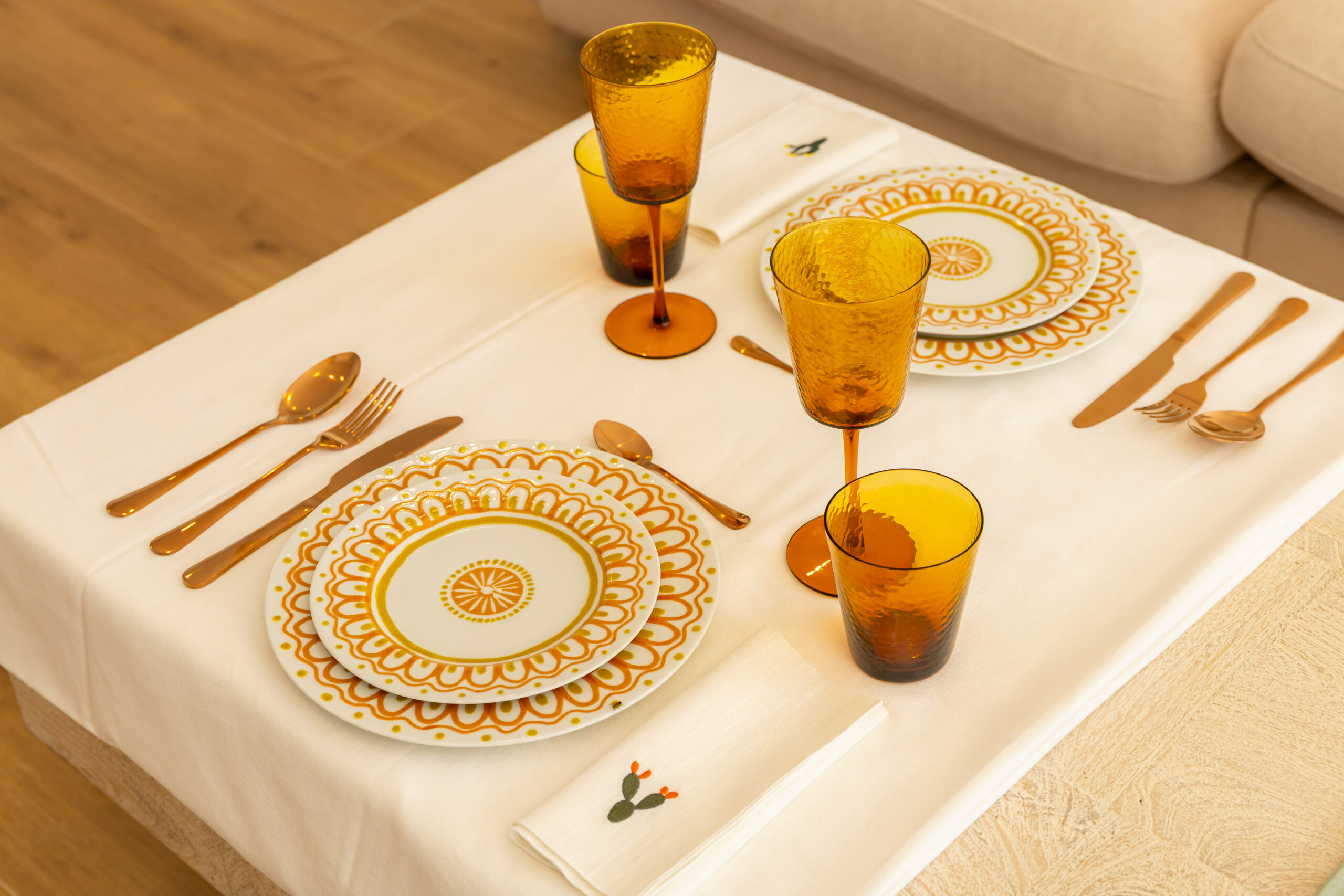 Servilletas de puro lino CACTUS (pack 4) - Imagen 4